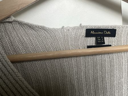 Massimo Dutti Beige Knitted Sweater, size S, Autumn