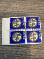 Originale Briefmarke, Helvetia 90, Jahr 2003, Viererblock