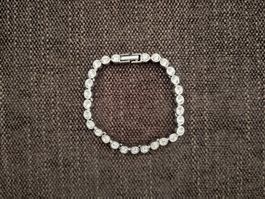 Armband Zirkonia Silberfarben Länge 18cm neuwertig