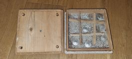 Handgefertigtes Tic Tac Toe Spiel aus Holz, Deko, neuwertig