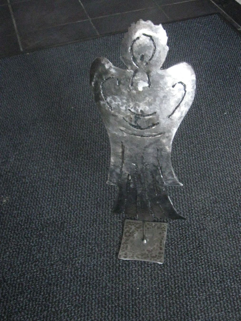 Figuren: Handgemachter Weihnachtsengel aus Stahlblech – Neu (gemäss Beschreibung) aus Bauma von Stangenbohne 1
