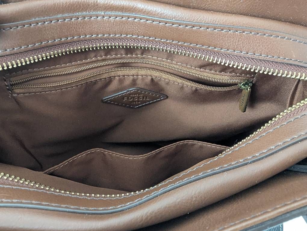 Borse da donna: Handtasche Fossil, Echtleder, Schwarz/Braun – Usato da Zürich venduto da est_q7sj 4