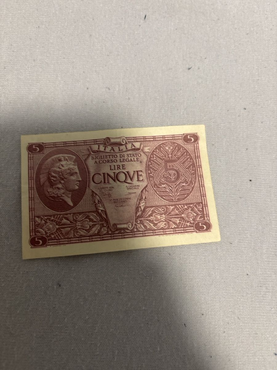 Banconote: 5 Lire 1944 – Usato da Biasca venduto da pas_vn2w 1