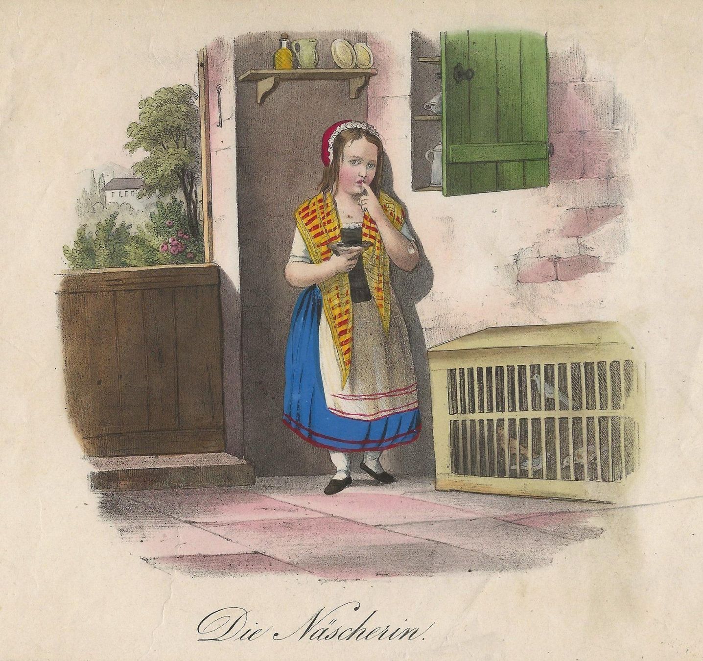 Arts picturaux & lithographies: Original - Lithographie um 1850 - Näherin – D'occasion à Frauenfeld par Merk52