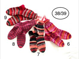 handgestrickte Wollsocken, 38/39
