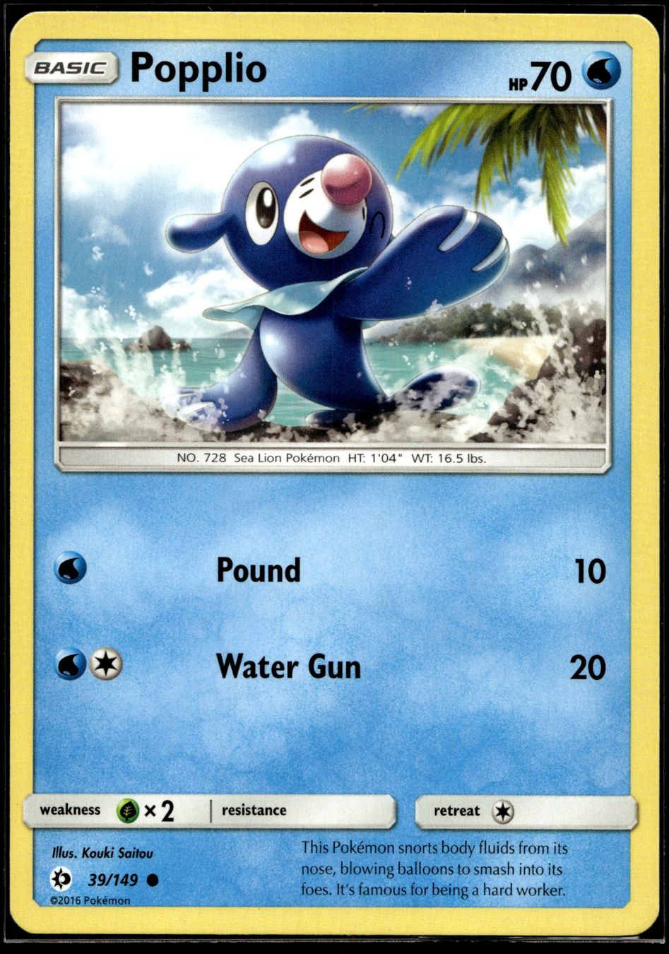 Pokémon Carte collezionabili: Popplio (SUM EN 39/149) – Nuovo (secondo la descrizione) da Affoltern am Albis venduto da Chiesa_5