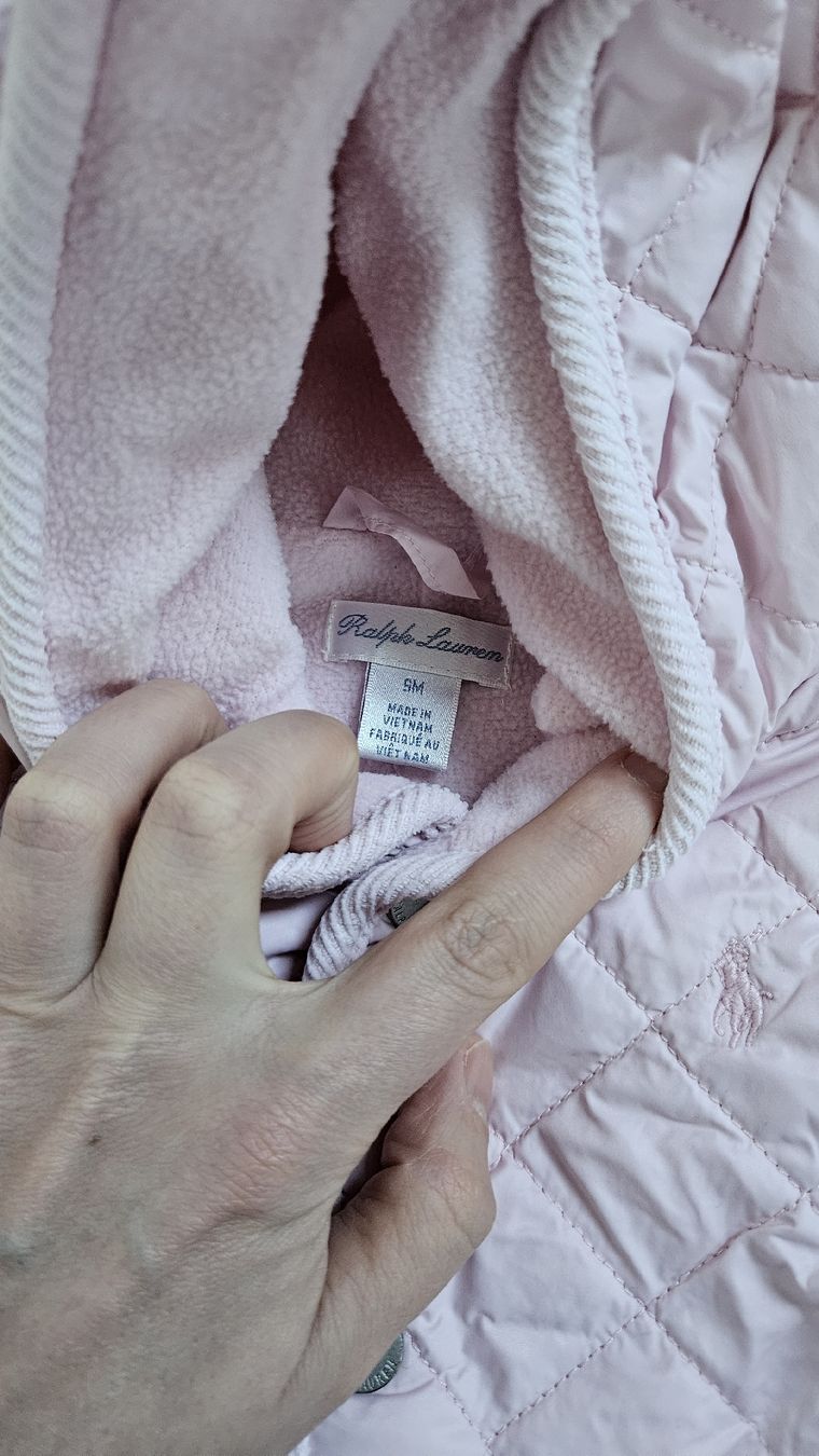 Ralph Lauren Vestes & Manteaux: Ralph Lauren. Pink warm overall with fleece lining, 9m – Neuf (Voir description) à Langnau am Albis par yul_9zgc 2