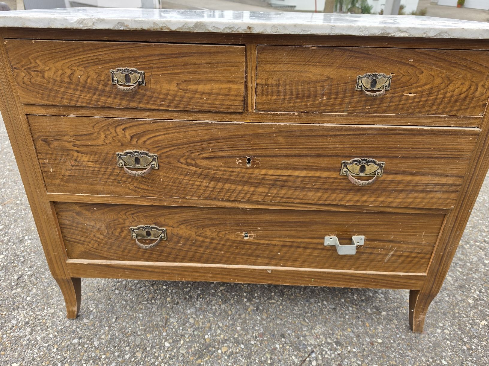Cassettiere: Antike Kommode mit Marmorplatte - Vintage Chic Look! – Usato da Mettlen venduto da elios0888 7