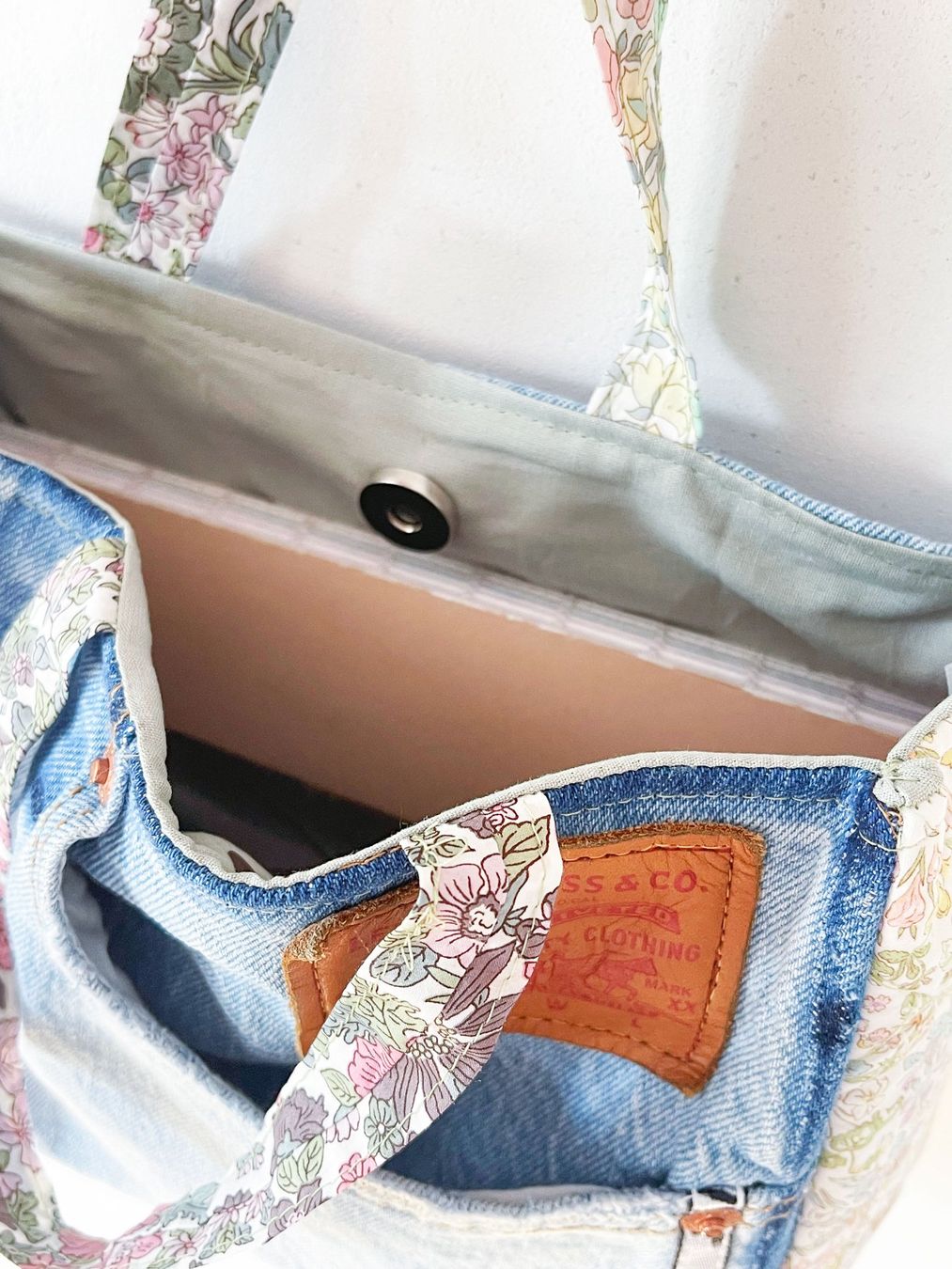 Upcycelte Levi's Jeans Tasche Recycled Jeans bag Liberty (Nuovo