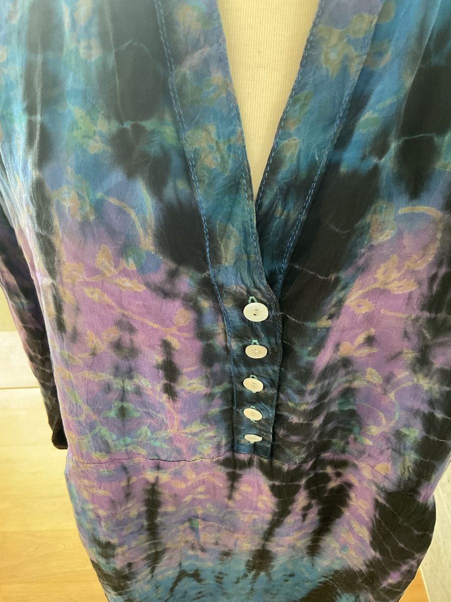 Kleider: Robe courte tie dye en soie taille 42-44 – Neu (gemäss Beschreibung) aus Villarepos von Sglobule 2