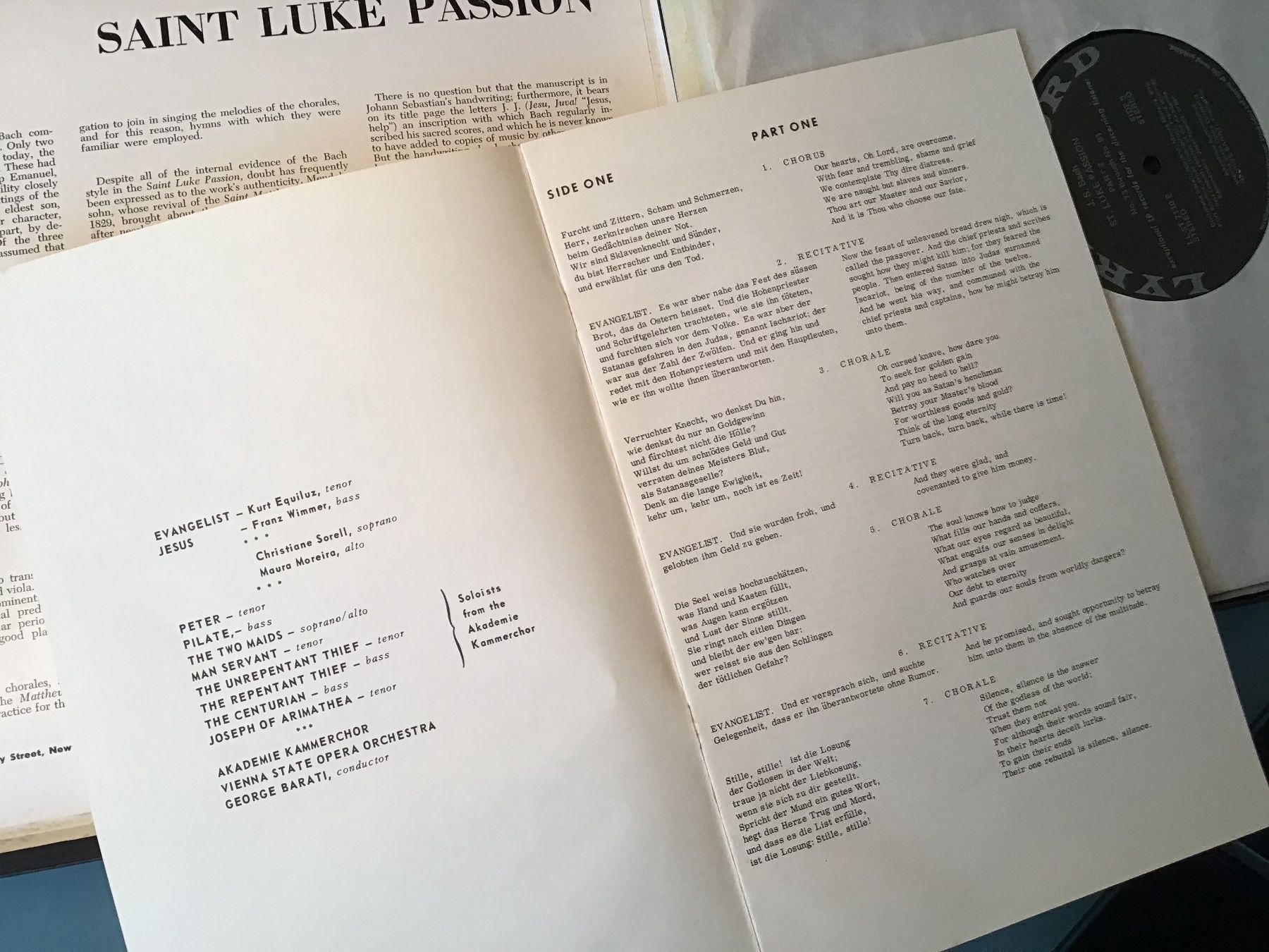 Dischi in vinile: J.S.Bach St.Luke Passion - Lyrichord – Usato da Aefligen venduto da Bubu218 2