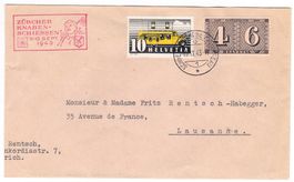 Lettre de Zürich BPA A334 pour Lausanne le 13.IX.43