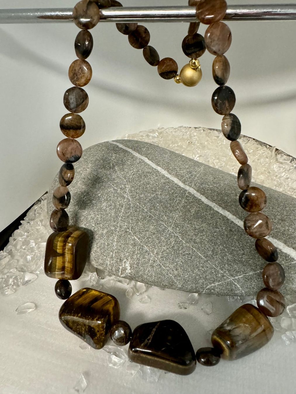 Catenine: Halskette Tigerauge, Granat. – Nuovo (secondo la descrizione) da Biberist venduto da tl-schmuck 2