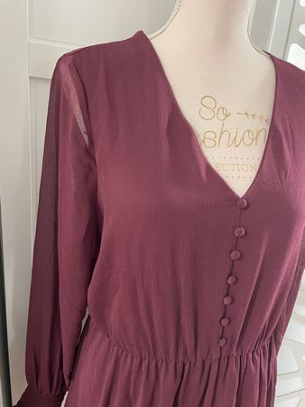 Vero Moda Kleid, Gr. L, Burgunderrot