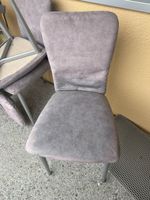 Essstuhl Metall Alluminiumfarbe