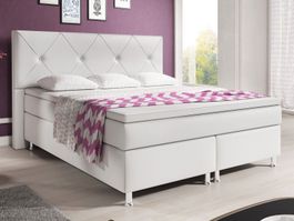 Boxspringbett 180x200 Weiss Hotelbett Doppelbett Bett