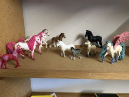 Schleich Pferde und Einhörner Set 10 Stück gebraucht
