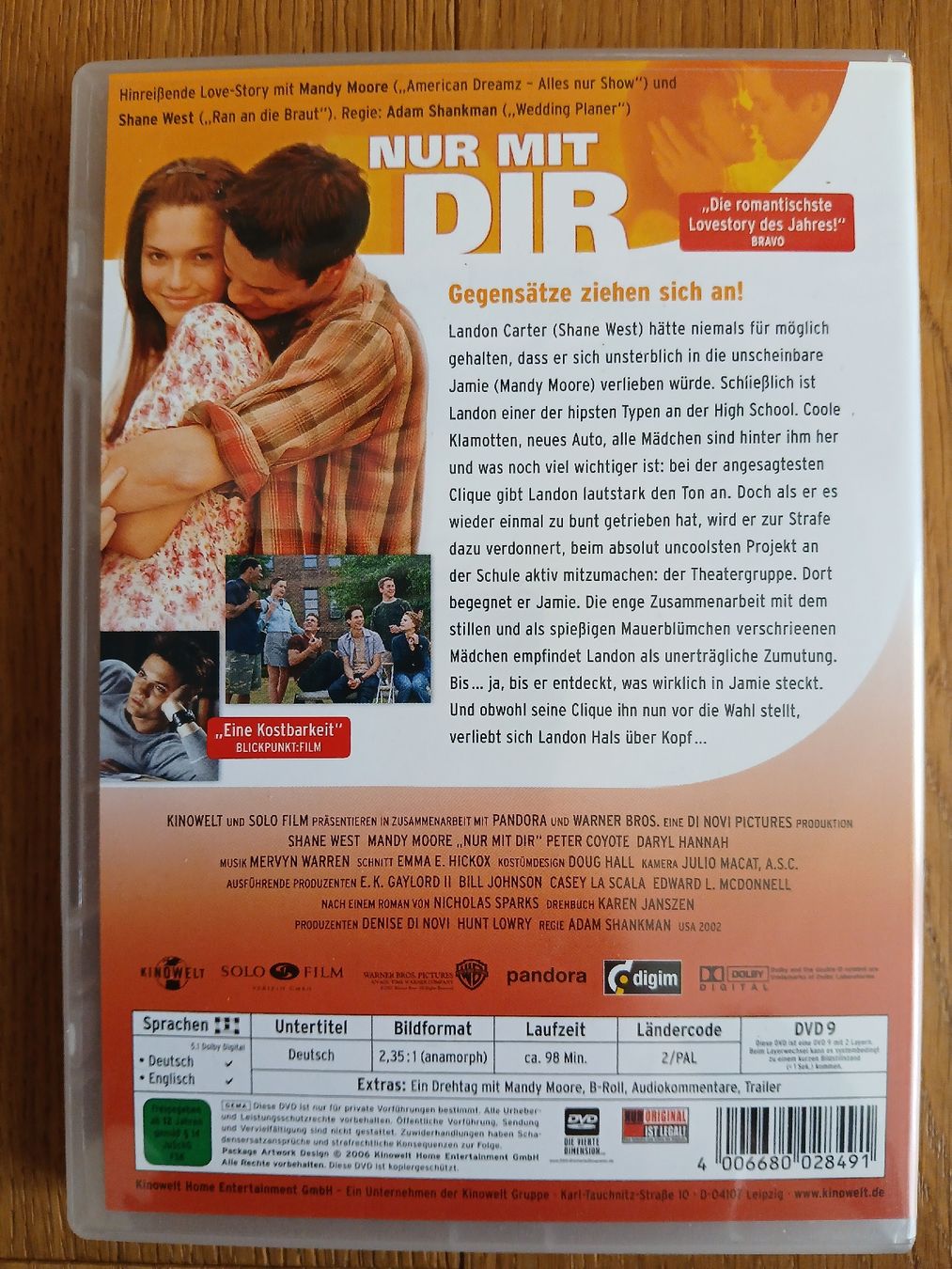 Tutti i DVDs: DVD Nur mit Dir - Mandy Moore – Usato da Langendorf venduto da bine9 1