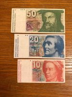 Schweizer Banknoten 6. Serie 10 20 50 gebraucht