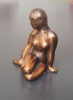 Kleine Meerjungfrau Figur Messing Vintage