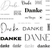 Silikonstempel Nr. 766, Danke, herzlichen Dank