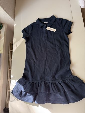 Petite Fleur girls' blue polo dress, new with tags! 128-134