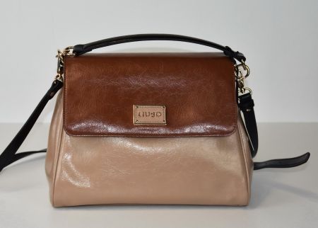 LIU JO Damen Tasche Schultertasche/braun, beige/30x21x15/Neu