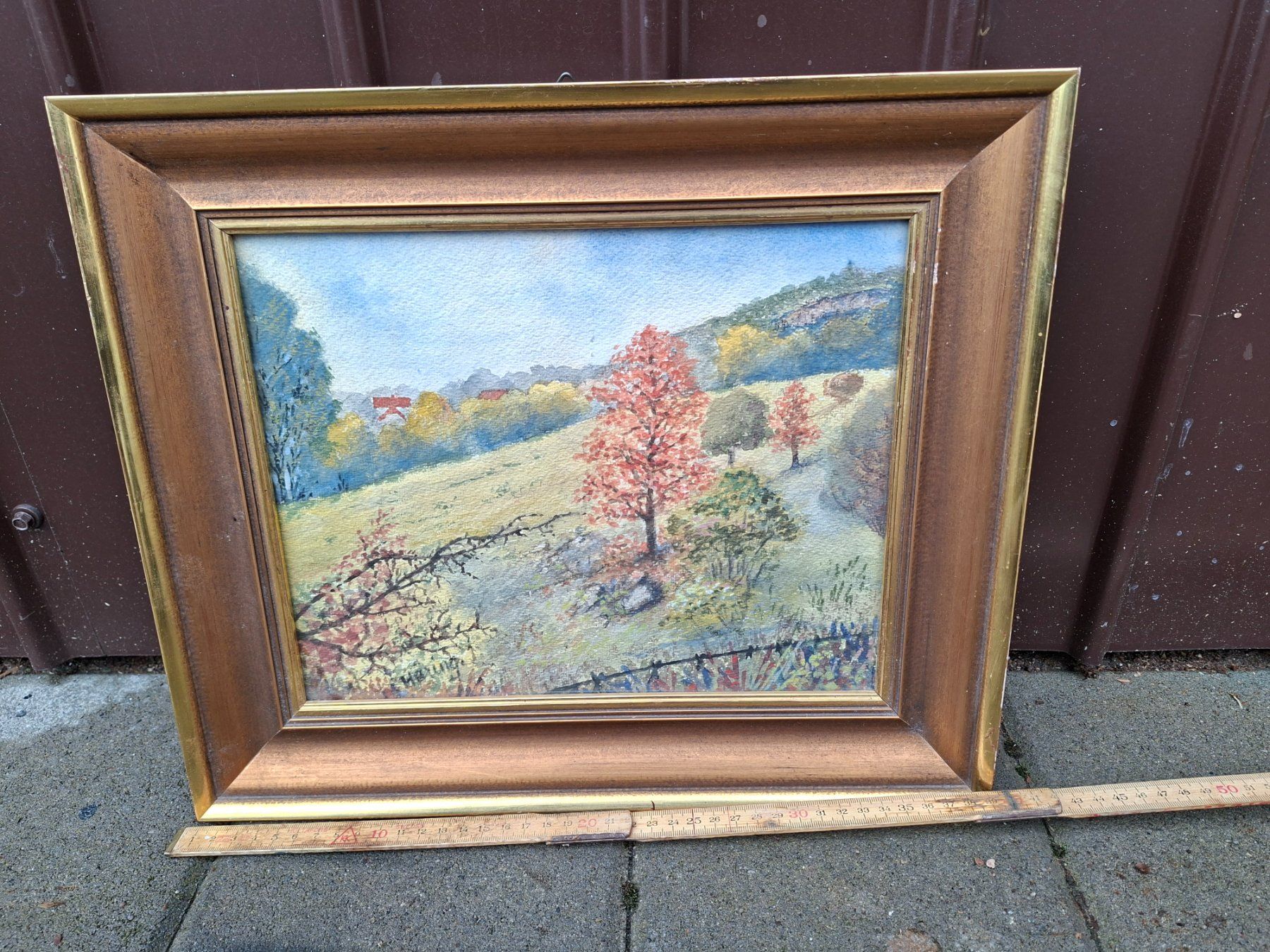 Tableaux: Herbstliches Ölgemälde im Goldrahmen, . – D'occasion à Schaffhausen par meteor7