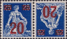 K16 (Tête-beche, Kehrdruck) ungebraucht mit Gummi.