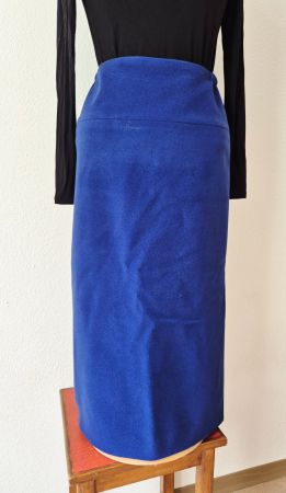 BLEISTIFTROCK ROCK JUPE S 36 BLAU VIOLETT FLAUSCHIG TOP