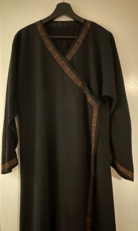 Abaya/Kimono-Mantel aus Dubai, schwarz, Gr. 36-40