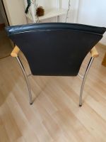 4 Stühle Leder Schwarz guter Zustand