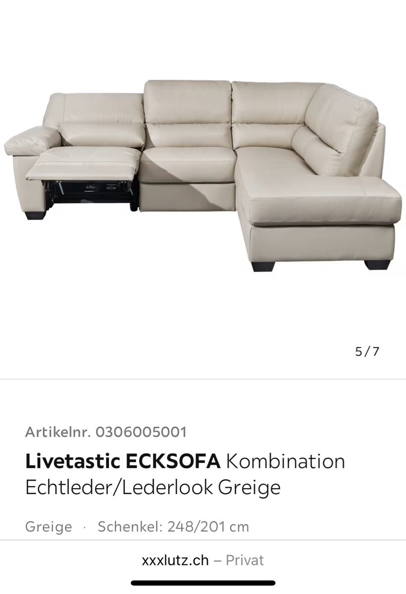 Sofas: Ecksofa mit Relaxfunktion  – Neu (gemäss Beschreibung) aus Alosen von Hugi72 2