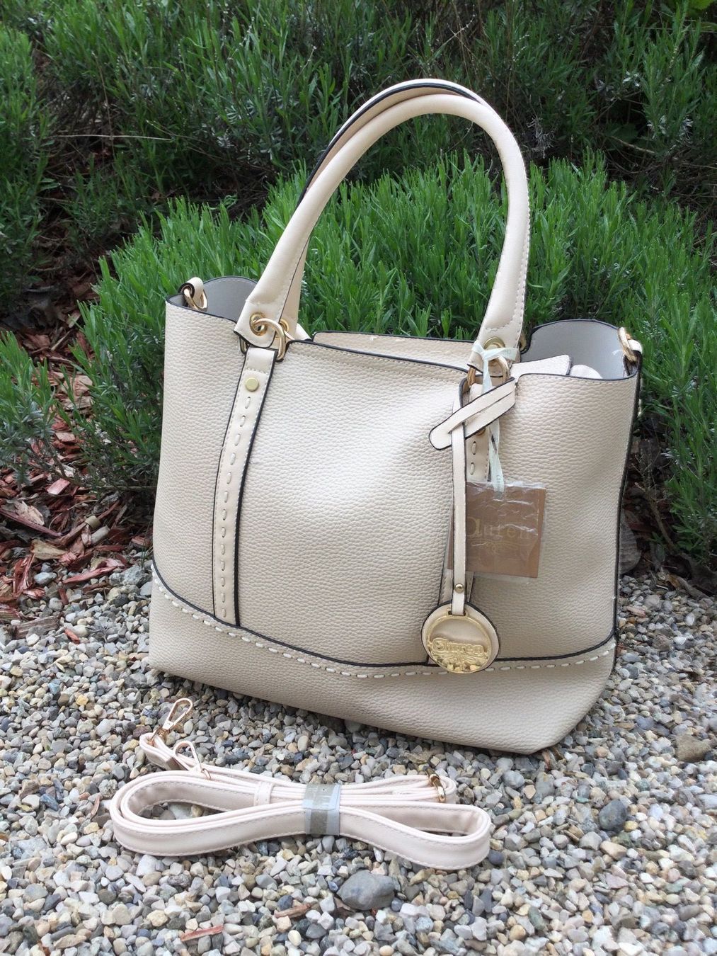 Taschen für Damen: Sac à main + Pochette beige clair AUREN – Neu und originalverpackt aus Agiez von chouchanelle 3