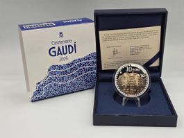 Pièce Gaudí 10 euros Silver Espagne Casa Milà  2026