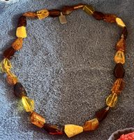 Bernsteinkette grosse Steine ungetragen 266.0 ct