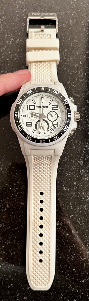 Uhren: Sportliche Herrenuhr Time Force, weiss – Gebraucht aus Dübendorf von mimamedusa 1