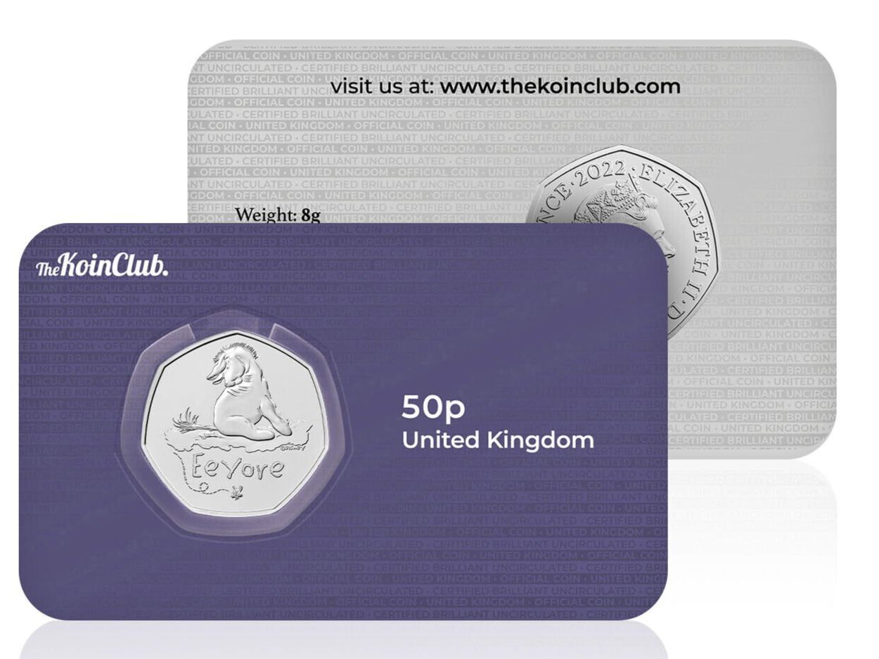 Tutti le monete: UK - 50 Pence - Eeyore 2022 UNC – Nuovo (secondo la descrizione) da Corcelles NE venduto da AJKader