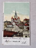 Alte Ansichtskarte von Lausanne, Schweiz,
