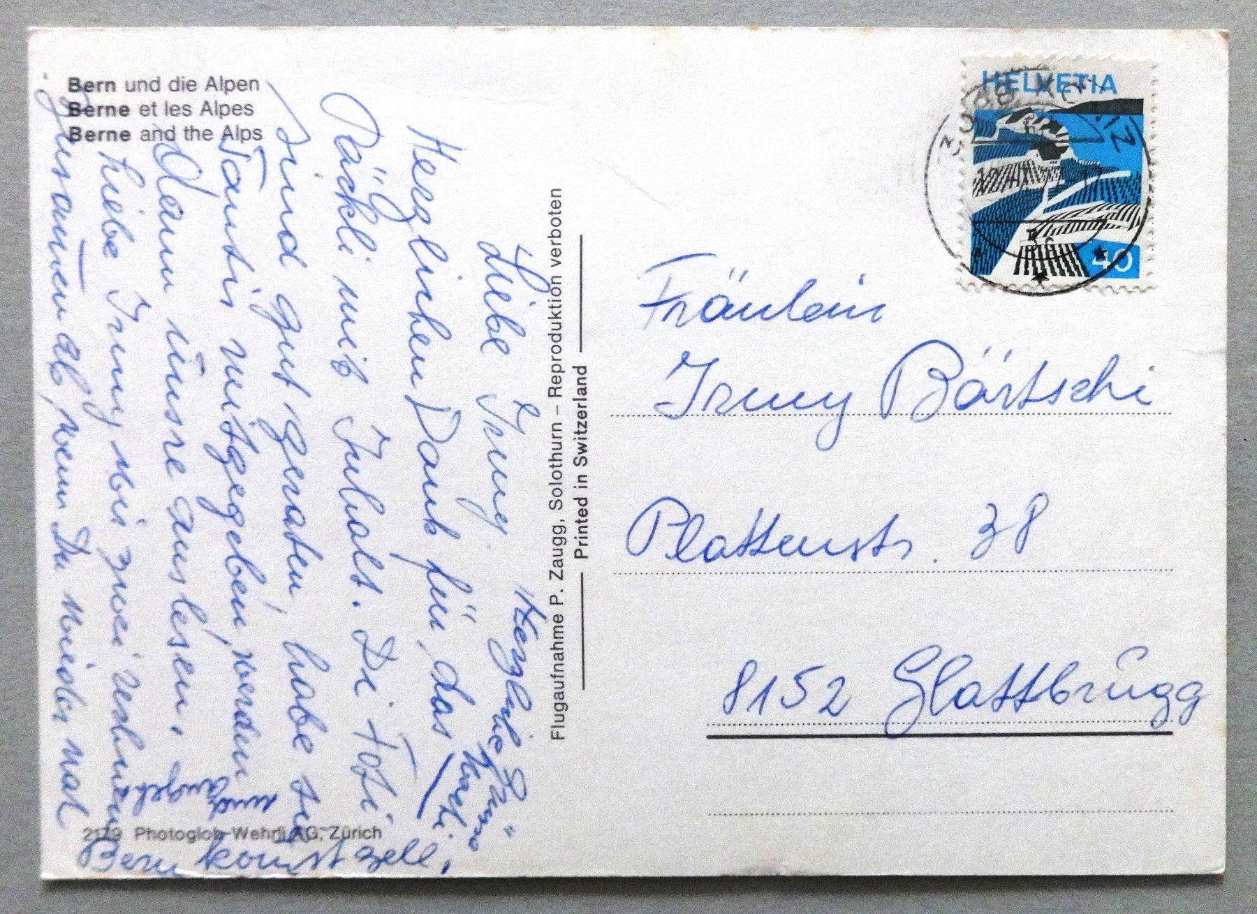 Cartoline postali: Bern und die Alpen – Difettoso da Fétigny venduto da Billy2miny 1