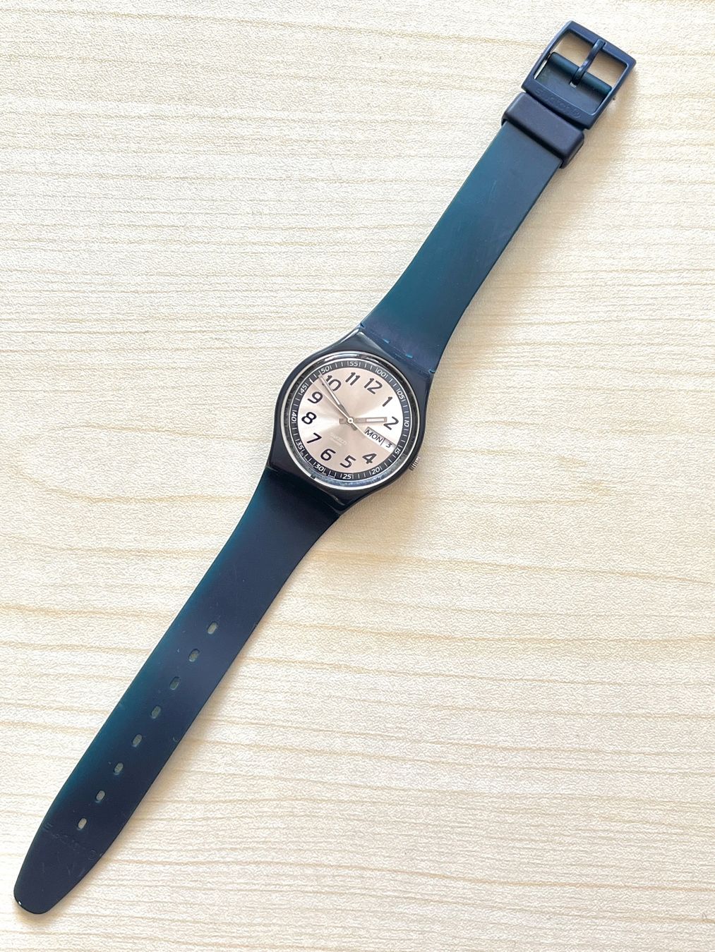Swatch Orologi: Swatch Armbanduhr, blau – Usato da Grenchen venduto da chththl 1