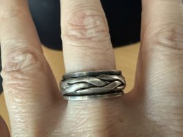 Vintage-Ring aus 925er Silber, Größe 57