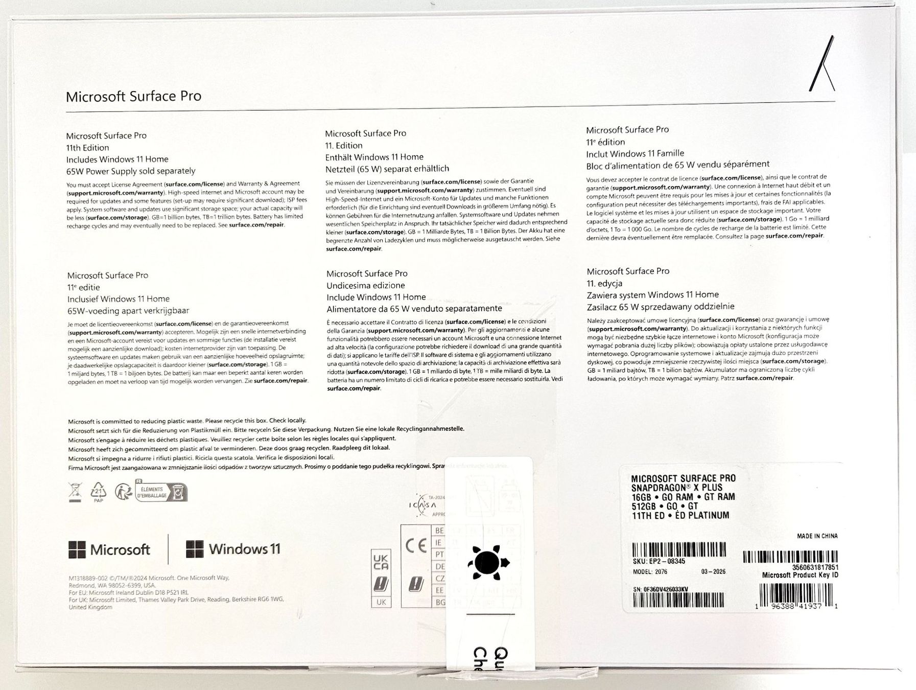 Microsoft Tablet PC: Microsoft Surface Pro - Copilot+ PC 13" 11. Edition – Usato da Zürich venduto da Sailor21 3
