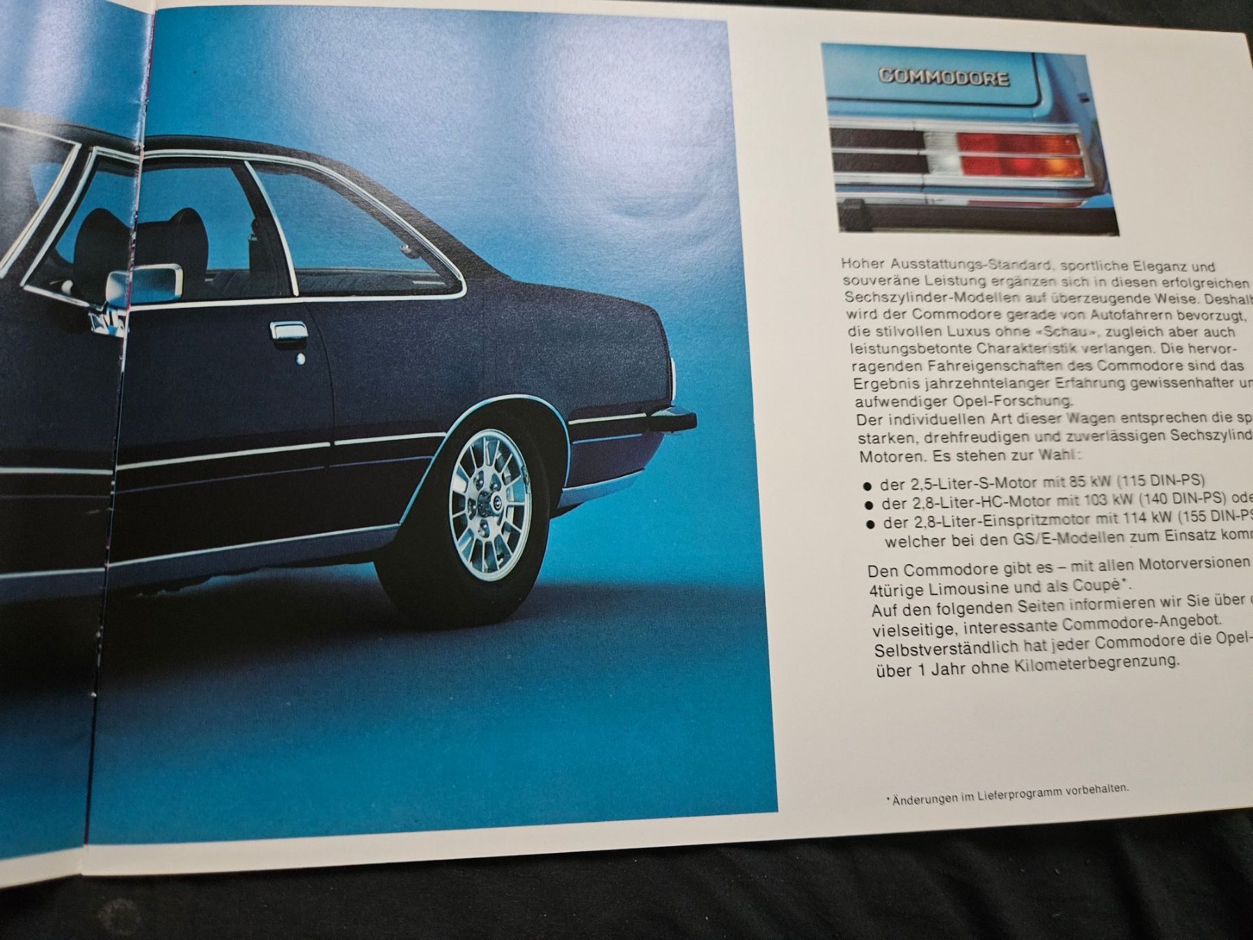 Opel Documenti: Opel Commodore 2.5  2.8   2.8 GS/E   Prospekt 1976  xx – Usato da Flawil venduto da sr1_f6st 1