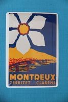 Montreux, Terriet, Clarens, Blechpostkarte, Neu