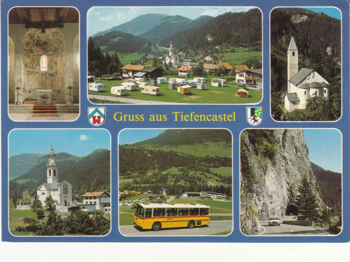 Ansichtskarten: Tiefencastel 1988 – Gebraucht aus Bürglen TG von StampGraf