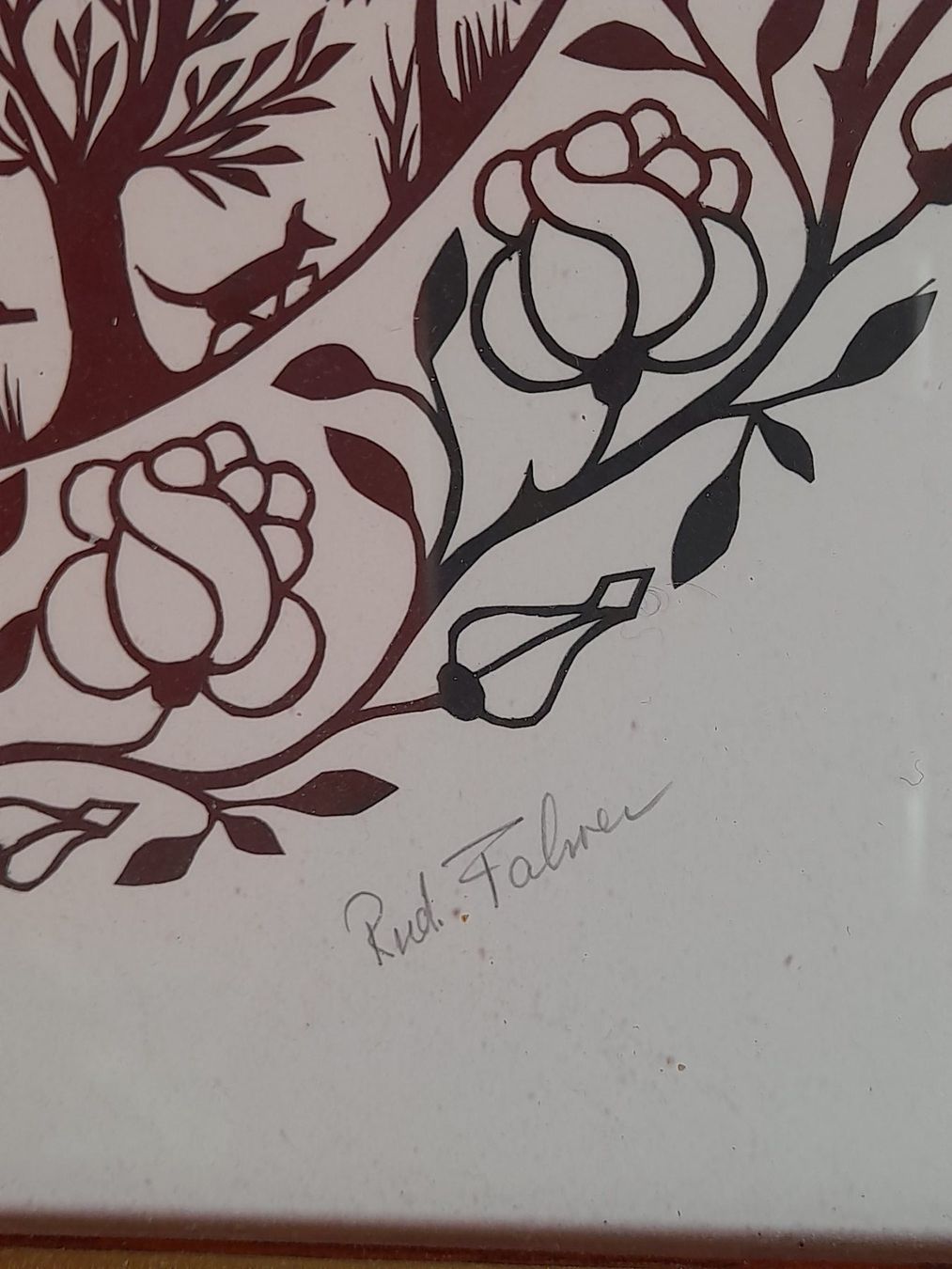 Grafiken & Lithographien: Scherenschnitt Rud. F......? – Gebraucht aus Thun von Treff.....e 4