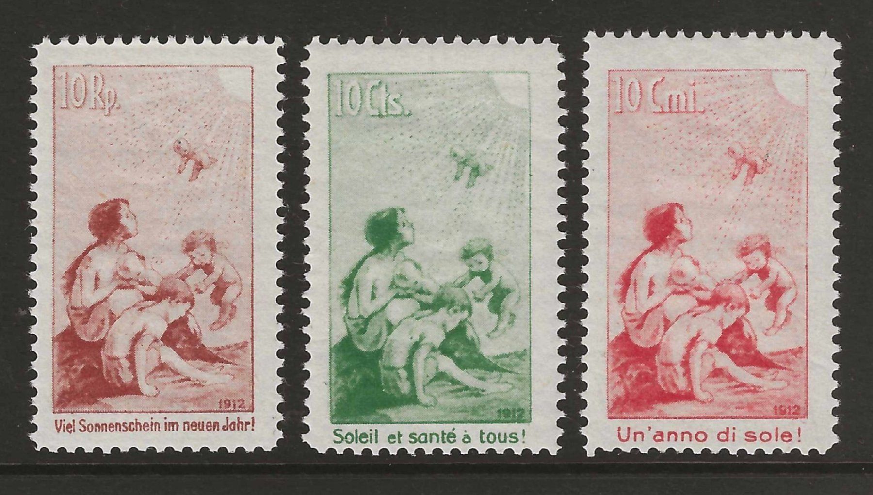Tutti i francobolli: TOP: Vorläufer Pro Juventute I-III, postfrisch** – Usato da Samnaun-Compatsch venduto da Muckimu