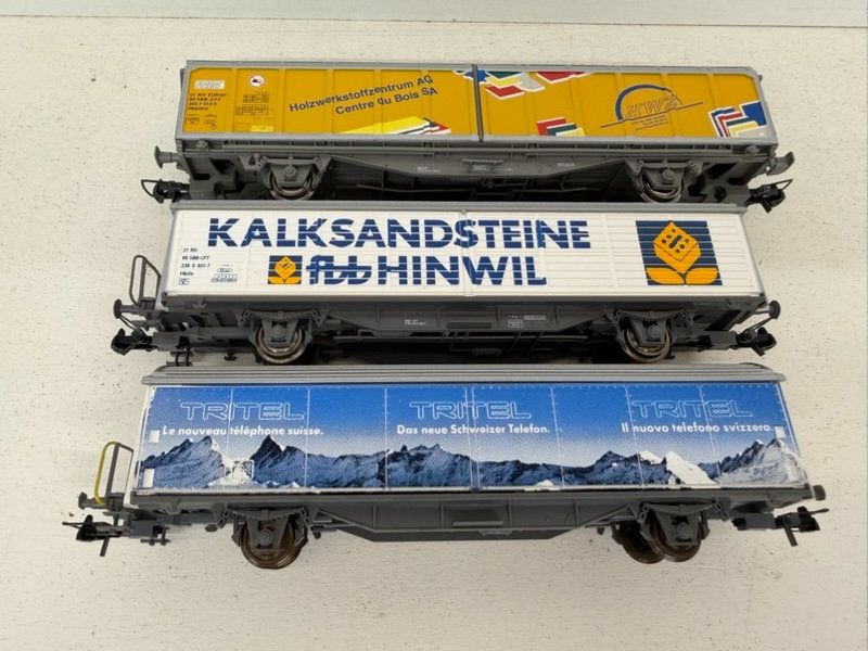 Roco Modelleisenbahnen: Spur H0 Roco 3 er Set SBB Schiebewandwagen – Gebraucht aus Büsserach von ModellbahnDepot 3