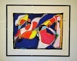 Original Gouache Gemälde